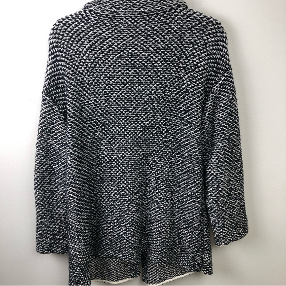 Eileen Fisher Black and White knit snap front jacket sweater size: XL - Picture 13 of 16